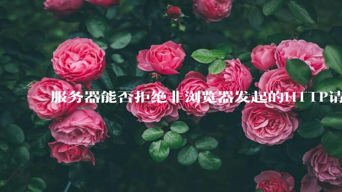 服务器能否拒绝非浏览器发起的HTTP请求？